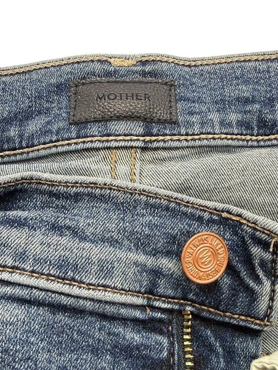 Mother Women's The Mid Rise Dazzler Ankle Fray Jeans in Going in Circles Size 27 - Picture 6 of 11